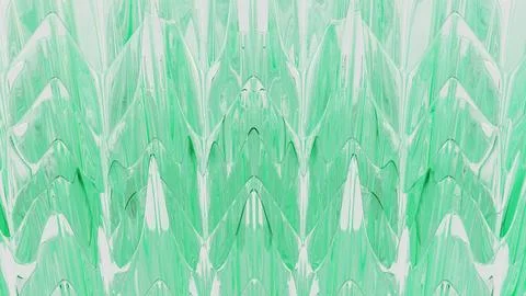 Soft translucent green pattern background with layered vertical chevron str.. Illustrazione stock