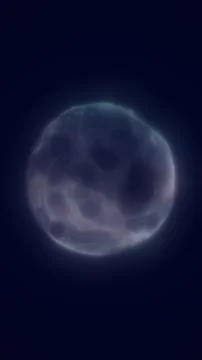 Soft translucent orb floating in a dark blue space, creating a mysterious a.. Stock Illustration