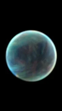 Soft translucent orb with subtle multicolor gradients floating on black bac.. イラスト素材