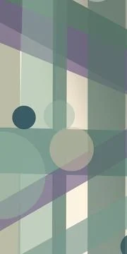 Soft translucent rectangles, circles, and diagonals create a quiet architec.. Illustration