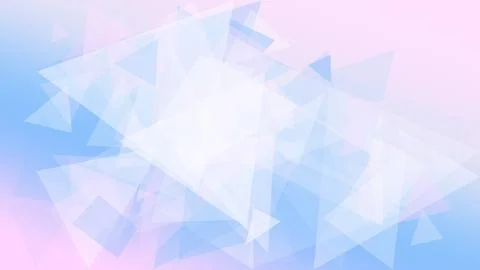 Soft translucent triangle shapes blend over a calm blue-to-pink gradient, m.. Illustrazione stock