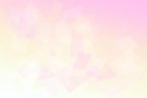 Soft translucent triangular forms float over a warm cream and pastel pink g.. Stock Illustration