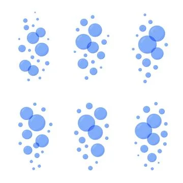 Soft transparent bubbles. Abstract water circles for hygiene, bath and cosmetic Stock Illustration