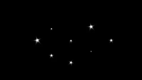 Soft Twinkle Star Field with Glowing Bokeh Sparkles on Black Background 4K Stock Footage 341830816