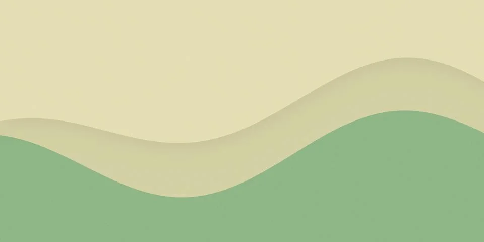 Soft undulating layers create a peaceful abstract landscape in muted sage g.. Stock-Illustration