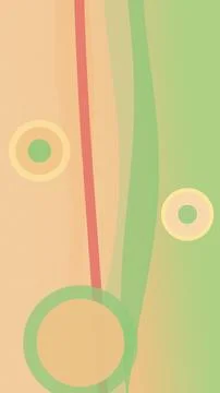 Soft vertical ribbons and overlapping circular motifs form a playful pastel.. Stock Illustration