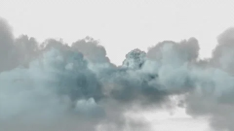 Soft Volumetric Clouds Moving Across Sky Stock-Footage 347201173