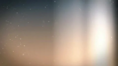 Soft warm light beam illuminating floating dust particles in a dark atmosph.. Stock Footage 326134092