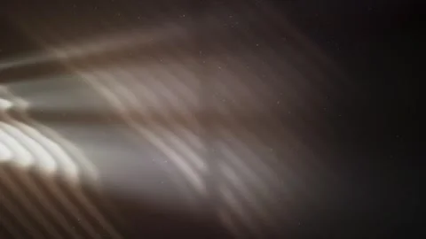 Soft Warm Light Beams with Flying Dust Cinematic Scene, Windows Silhouette Stock Footage 293903184