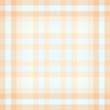 Soft, warm plaid pattern in peach and light blue. Ideal for backgrounds, text Stock Illustration