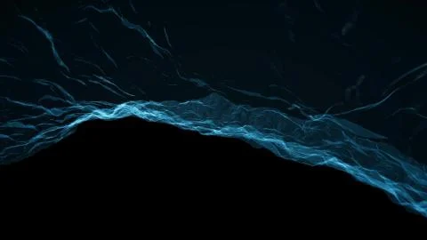 Soft water silk gentle flow and waving digital simulation turbulent abstract Stock Illustration