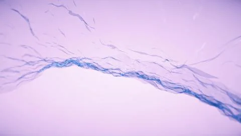 Soft water silk gentle flow and waving digital simulation turbulent abstract Stock Illustration