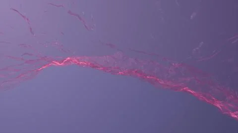 Soft water silk gentle flow and waving digital simulation turbulent abstract Stock Illustration