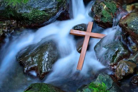 Soft Waters Cross Stock Photos