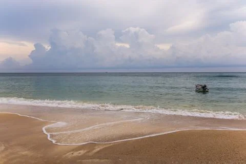 Soft wave on a beach Stock Photos