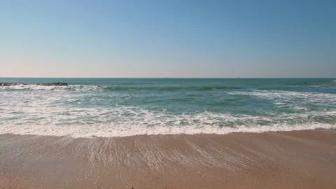Soft wave of blue ocean on sandy beach. 動画素材 130702260