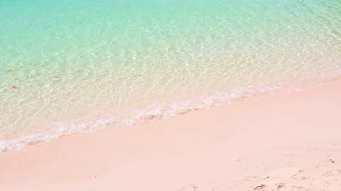 Soft wave with the blue ocean on a sandy beach. Stock-Footage 153389398