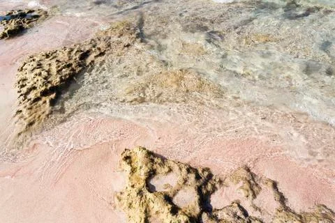 Soft wave of blue ocean on sandy beach. Stock Photos