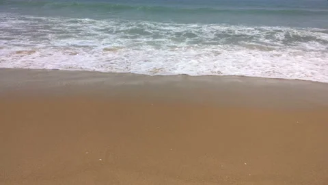 Soft wave on a sandy beach Stock Footage 95128544