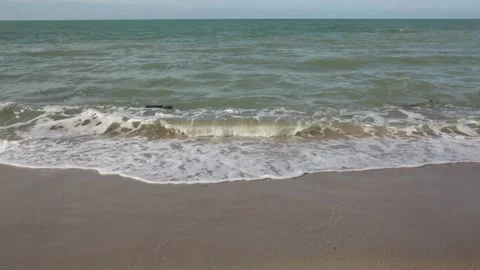 Soft wave on sandy beach. video Stock Footage 252405848