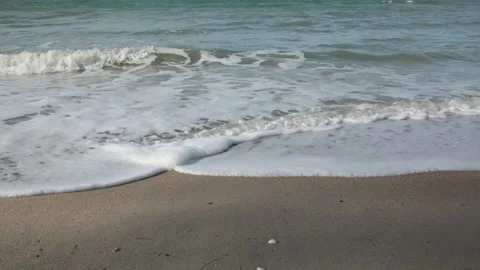 Soft wave on sandy beach. video Stock Footage 252405855