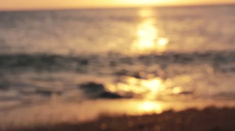 Soft wave of the sea on the sandy beach Stock Footage 49128485