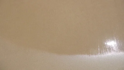 Soft wave of the sea on the sandy beach Vídeo Stock 81465571