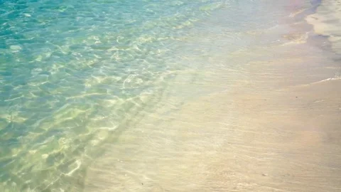 Soft wave of the sea on the sandy beach. Stock Footage 86296903