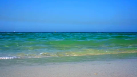 Soft wave of the sea on the sandy beach. Stock Footage 86297729