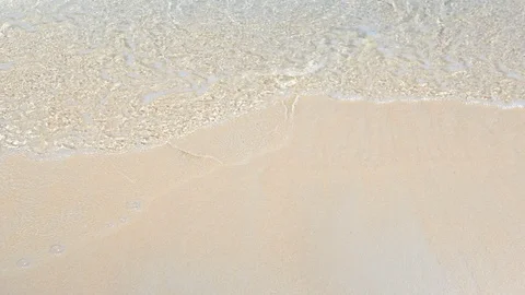 Soft wave of the sea on the sandy beach. 4K UHD 스톡 동영상 88330797