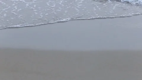 Soft wave of the sea on the sandy beach ,Beautiful Beach and Tropical Sea in Tha Stock Footage 106322013