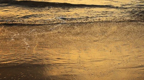 Soft waves at the beach Stock Footage 40470368