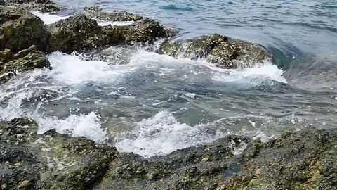 Soft waves in the sea Stock Footage 84449599