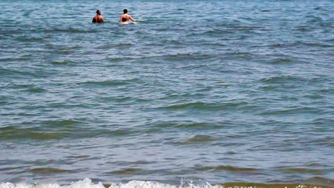 Soft waves in the water under the sun Stock Footage 113761905