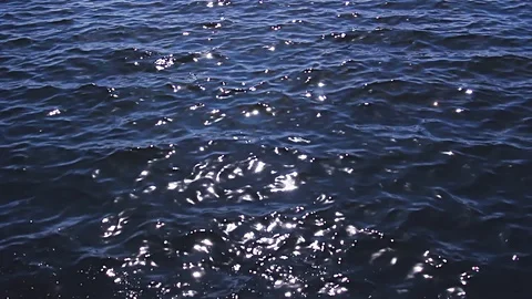 Soft waves in the water under the sun Stock Footage 114425703