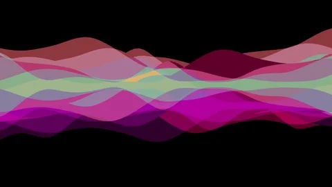 Soft waving abstract rainbow colors painting gentle flow animation background Stock Footage 92157349