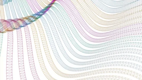 Soft waving polygonal net fabric abstract gentle flow seamless loop animation Stock Footage 107060715