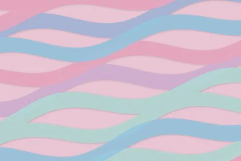 A soft wavy pastel pattern in pink, blue, and lavender creates a soothing, .. 스톡 일러스트