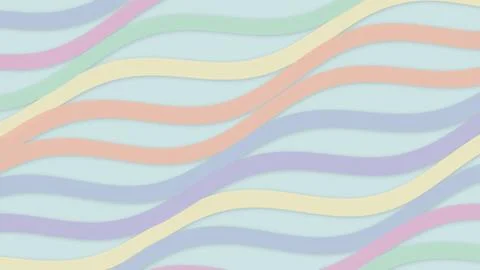 Soft wavy pastel ribbon pattern with gentle gradient curves, creating a cal.. Stockillustratie