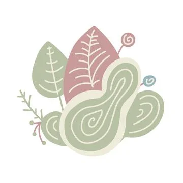 Soft whimsical abstract design element. 스톡 일러스트