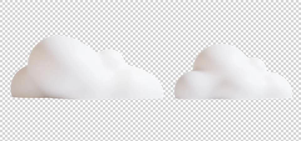 Soft white 3D clouds,isolated on background 스톡 일러스트