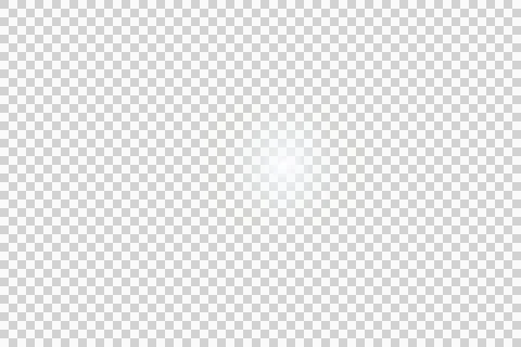 Soft white circular lens flare on transparent background Stock Illustration