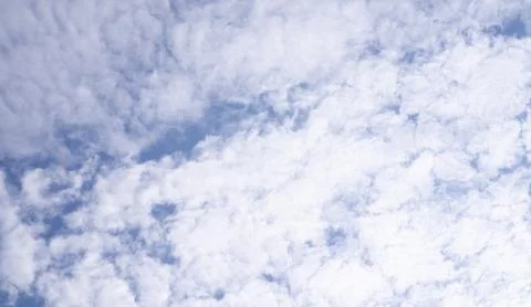 Soft White Cloud Texture In Blue Sky Background Stock Photos