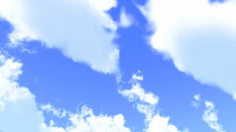 Soft white clouds are transforming and moving across the blue sky Video stock 120464327