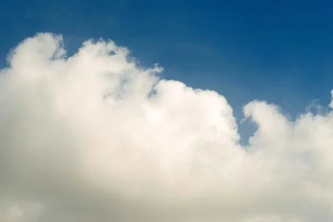 Soft White clouds in the blue sky, Blue sky and clouds background. Foto stock
