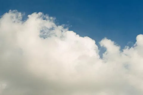 Soft White clouds in the blue sky, Blue sky and clouds background. Stock Photos