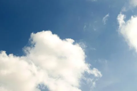 Soft White clouds in the blue sky, Blue sky and clouds background. Stock Photos