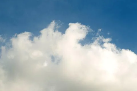 Soft White clouds in the blue sky, Blue sky and clouds background. Stock Photos