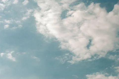 Soft White clouds in the blue sky, Blue sky and clouds background. Stock Photos