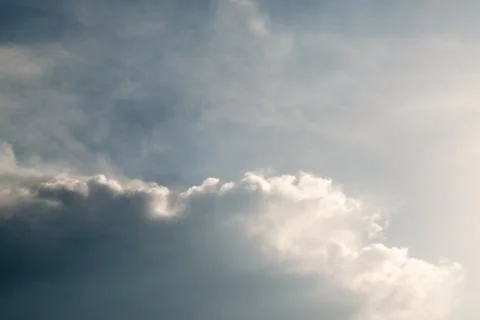 Soft White clouds in the blue sky, Blue sky and clouds background. Stock Photos